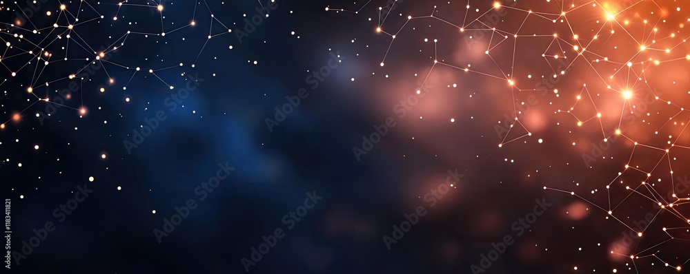 Poster dots abstract background concept. abstract cosmic background featuring vibrant stars and nebulae in 