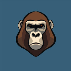gorilla head vector illustration