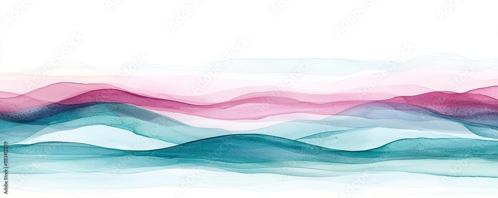 Poster watercolor abstract background idea. colorful abstract waves create a serene and calming design perf