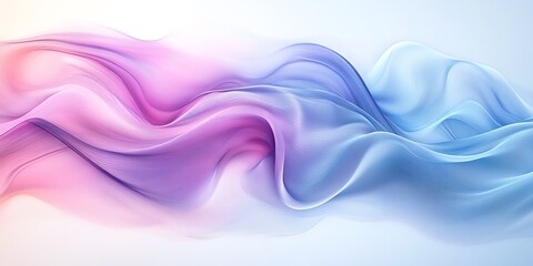 Naklejka premium Serene Pastel Waves: An Abstract Flowing Art