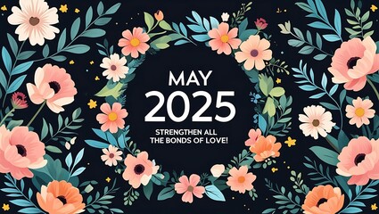 Floral Wreath Design for May Twenty Twenty Five
