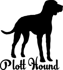 Plott Hound. dog silhouette, dog, dog breeds, logo, vector, love me love my dog, silhouette, i love my dog, animal, illustration, icon, sign, design, black, symbol, pet, love
