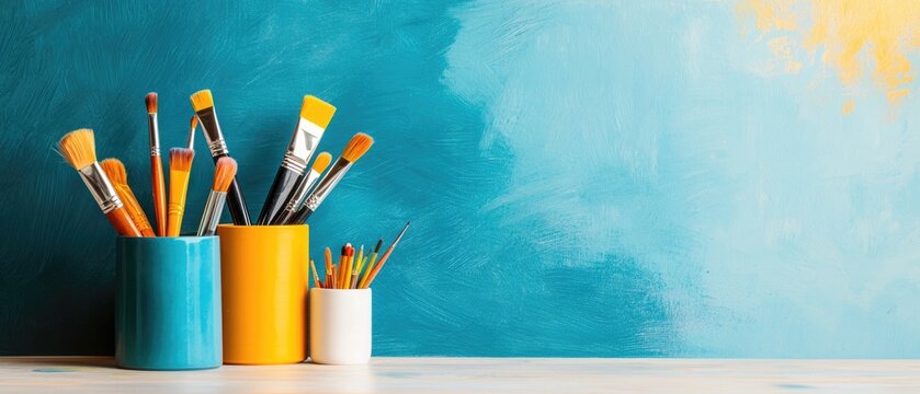 Creative workspace organization and design home office tips art supplies setup modern environment stylish viewpoint productive concept