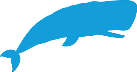 PrintGraceful jumping blue whale silhouette vector, perfect for Cricut, clip art, and marine-themed artwork. Scalable EPS file, ready for printing or digital designs with a creative ocean vibe.
