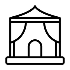 Banquet Hall Vector Line Icon Design