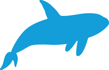 PrintElegant blue whale swimming silhouette, ideal for Cricut projects, clip art, and marine-themed designs. Scalable EPS vector file, perfect for creative print-ready and digital artwork applications