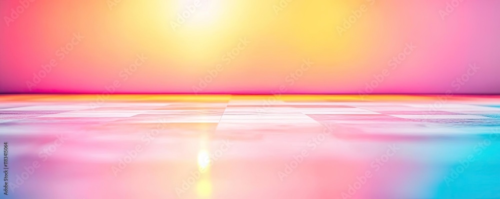Poster floor abstract background concept. a vibrant sunset over a reflective surface, creating a colorful a
