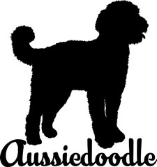 Aussiedoodle.svg dog silhouette, dog, dog breeds, logo, vector, love me love my dog, silhouette, i love my dog, animal, illustration, icon, sign, design, black, symbol, pet, love


