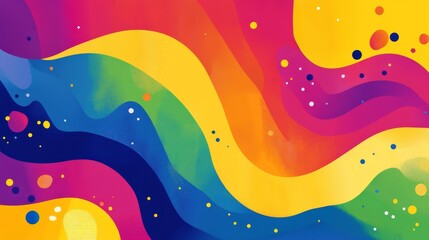 Vibrant pride palette  abstract colorful splashes and swirls illustration for lgbtq design ideas