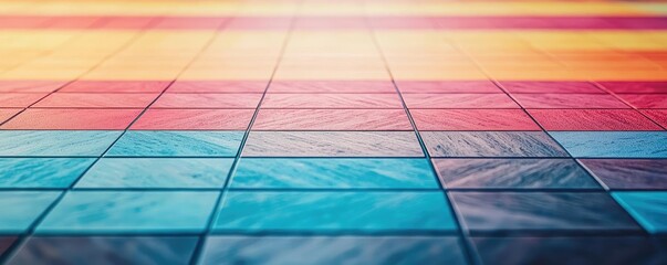 Floor abstract background concept. Colorful geometric pattern with vibrant hues and a modern design aesthetic.