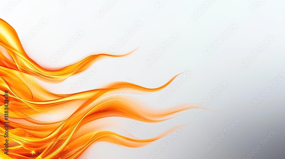 Poster fire abstract background idea. abstract design featuring orange flames on a soft gradient background