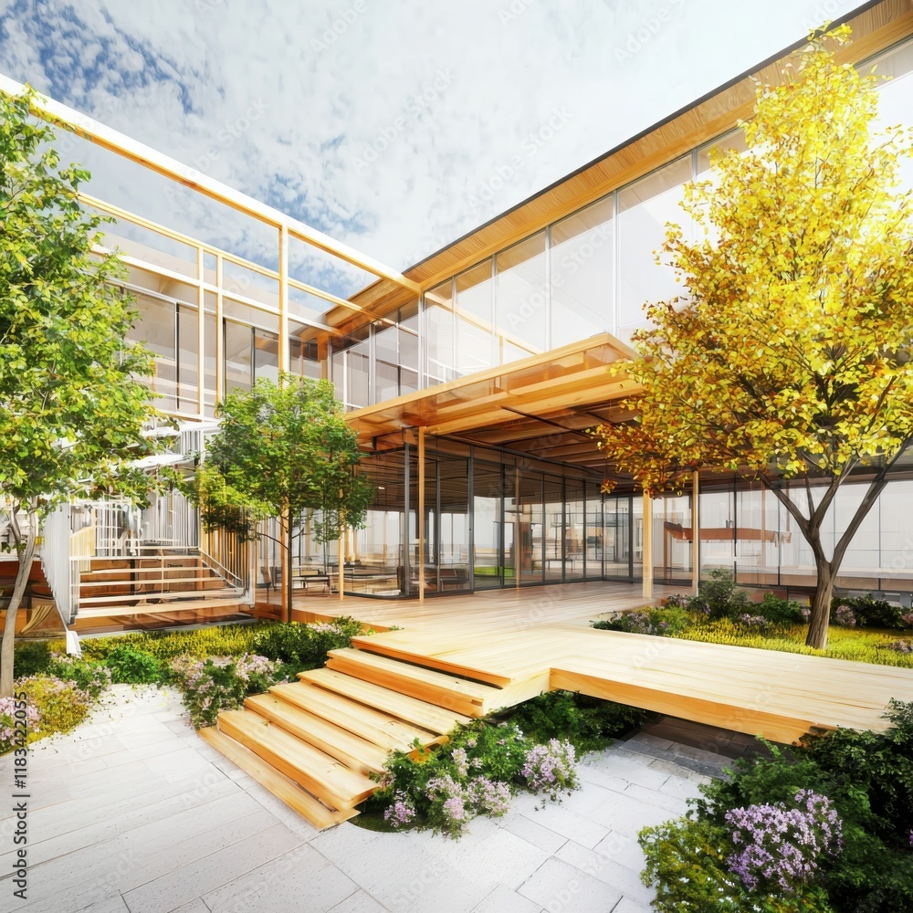 Aufkleber innovative green building materials program promoting accessibility in sustainable architecture urba