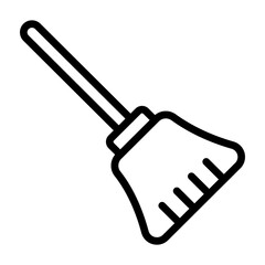 Feather Duster Vector Line Icon Design