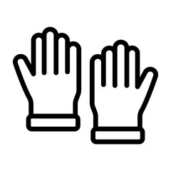 Obraz premium Cleaning Gloves Vector Line Icon Design