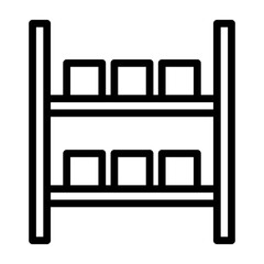 Organizing Shelves Vector Line Icon Design