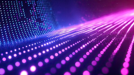 Dots abstract background concept. Vibrant digital wave with colorful lights and points creating a mesmerizing visual effect.