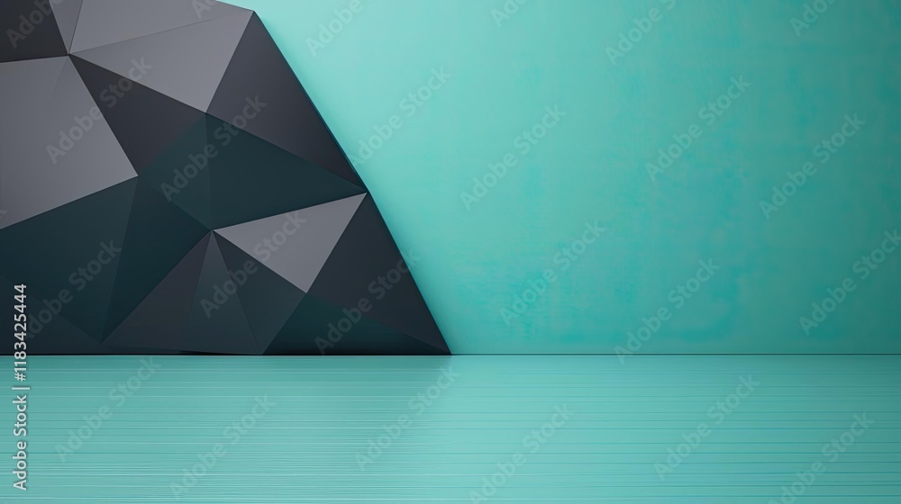 Poster floor abstract background concept. geometric shapes create a modern backdrop with contrasting colors
