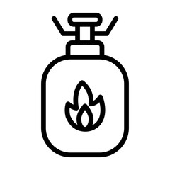 Camp Stove Vector Line Icon Design