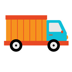 colorful truck cartoon illustration