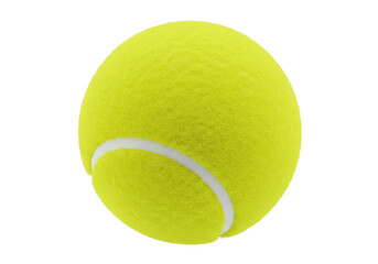 Tennis ball isolated on white background, no depth of field, sharp.