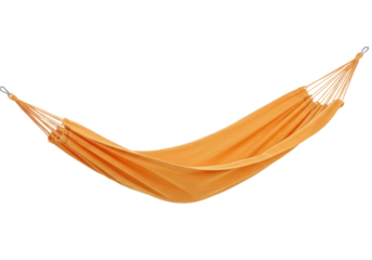 Empty comfortable bright hammock isolated on white background, no depth of field, sharp.