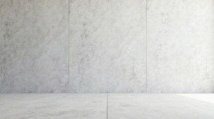 Fototapeta premium Empty Modern Room with Light Grey Concrete Wall and Floor