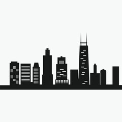 cityscape buildings isolated icon