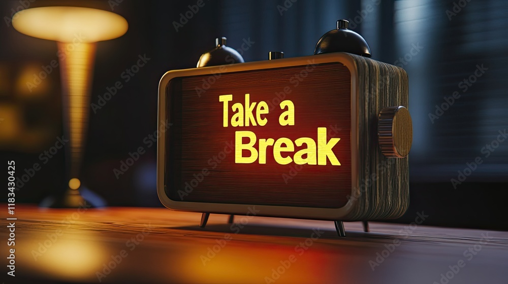 Aufkleber a 3d-rendered alarm clock displaying 