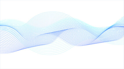 Wave lines smooth flowing dynamic blue purple pink gradient isolated.	Abstract flow of colored transparent waves.