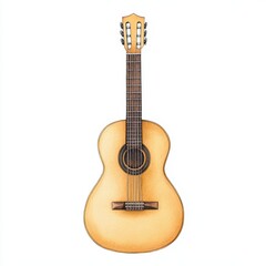 Obraz premium Classic Acoustic Guitar with Natural Wood Finish and Simple Design