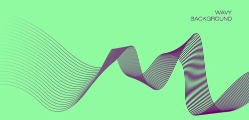 Abstract purple wavy line art background. Vector illustration perfect for website, banner, poster, flyer, wallpaper