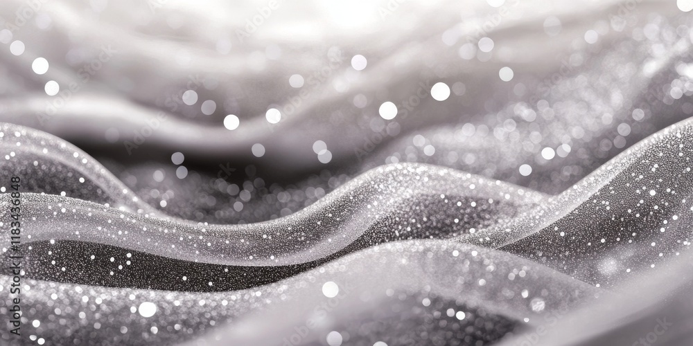 Aufkleber the background features a shimmering silver hue, adorned with an abstract texture filled with sparkl