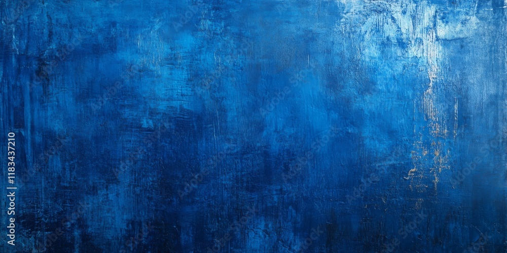 Aufkleber blue paint in a grunge metallic texture creates a striking and engaging background wall, perfect for