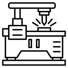 milling machine single icon