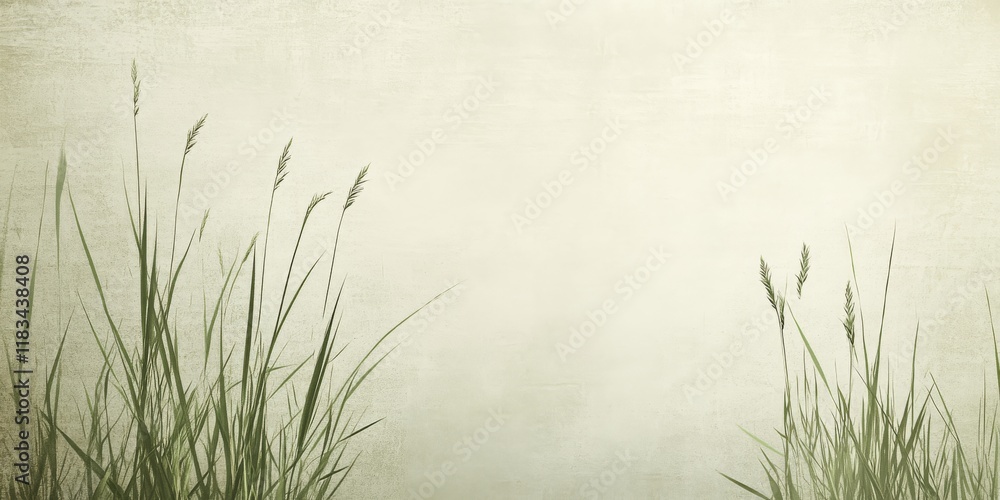 Poster textured old paper background featuring a quacking grass design, creating a unique atmosphere perfec