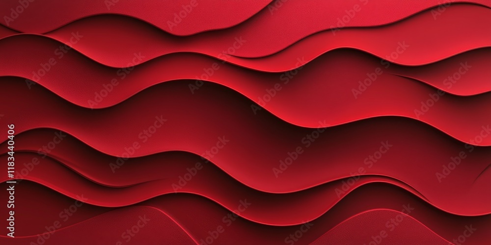Poster premium embossed flat background featuring striking red waves, creating an elegant and visually appe