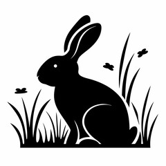 easter bunny silhouette