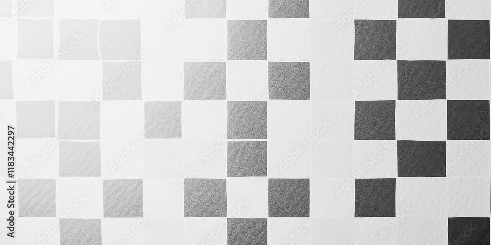 Poster checkered texture on a sheet of white paper creates a unique background. this checkered texture enha
