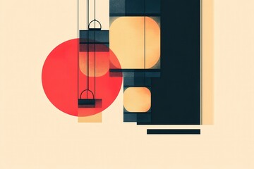 Geometric abstraction of Ramadan lantern