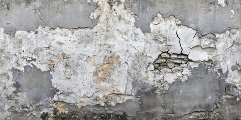 Fototapeta premium Rough texture features prominently in this image of an old gray wall, showcasing the unique and weathered qualities that give the rough texture its character and depth.