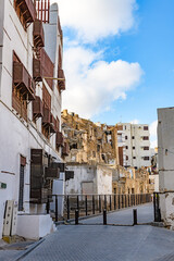 Historic Jeddah in Jeddah, Saudi Arabia. It is known as Al-Balad.
