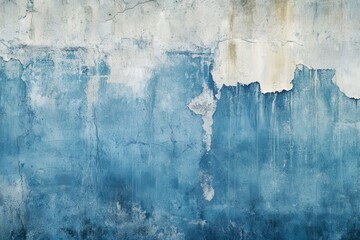 Obraz premium Weathered blue wall texture, urban decay, background design