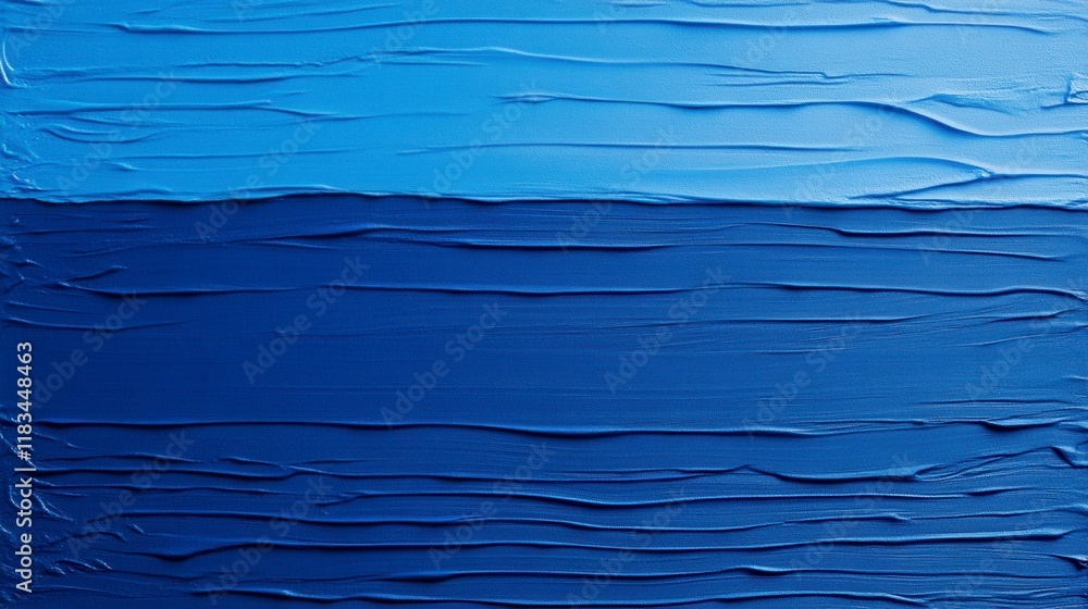 Poster abstract waves of blue and sky blue paint creating a textured visual representation of calm water an