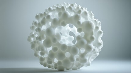 White spherical abstract sculpture