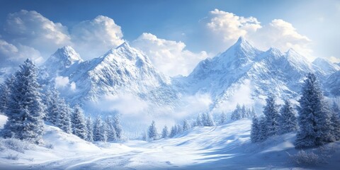 Ski enthusiasts can enjoy thrilling experiences on a ski run amidst stunning winter mountains. This captivating winter sport showcases the beauty of ski adventures in breathtaking landscapes.