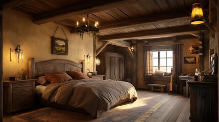 Warm and cozy bedroom featuring soft bedding and sunlight streaming pictures