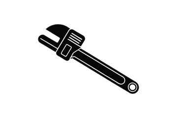 pipe wrench vector. flat design vector illustration of mechanical tools isolated on white background