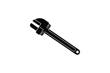  pipe wrench vector. flat design vector illustration of mechanical tools isolated on white background