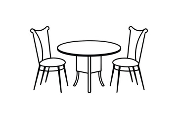 two chairs and table