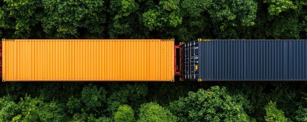 Overhead view of a rail yard with cargo trains being loaded and scheduled for synchronized dispatch